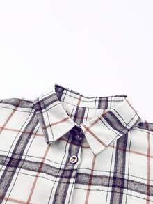 Astylish Women's Oversized Shacket Plaid Print Long Sleeve Button Down Shirt Jacket With Pockets Cozy Fall Spring Tops