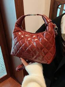 优雅风格的菱形绗缝单肩包、斜挎包、日常包等。非常适合日常使用 - 适合旅行、工作或购物、大学、学院教室、通勤、学校等。适合女性、新手和白领、女孩、大学生、年轻女孩 - 紅色 - 查看 10