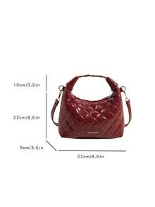 优雅风格的菱形绗缝单肩包、斜挎包、日常包等。非常适合日常使用 - 适合旅行、工作或购物、大学、学院教室、通勤、学校等。适合女性、新手和白领、女孩、大学生、年轻女孩 - 紅色 - 查看 4