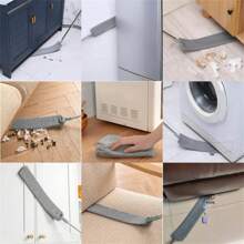 Limpiador de fibra ultrafina para fondo de cama lavable a máquina, incluye 3 paños, cepillo de limpieza de grietas extensible, cepillo flexible para el polvo, adecuado para sofá, cama y fondo de muebles, suministros de limpieza, herramientas de limpieza (2 paños de repuesto sin vara de extensión, por favor comprar por separado)