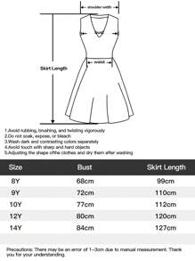 Tween Girl Party Dress With Bow, Mesh Flutter Sleeves, Elegant Princess Dress, Suitable For Girl's Birthday Gift, Party, Wedding, Piano Recital, School Performance, Overall Dress - 淡紫色 - 查看 7
