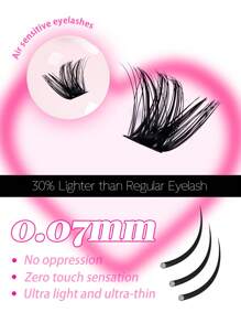 Miss Wink 84 pièces Extensions de cils individuelles naturelles, souples, DD, bouclées et épaisses de 8 à 16 mm, 0,07 mm, C/D, super légères, 7 rangées, effet 3D, à l'épreuve de l'eau, vison en grappe, convenant pour un maquillage léger, complet et pour une utilisation quotidienne, portable pour un usage quotidien ou pour les occasions