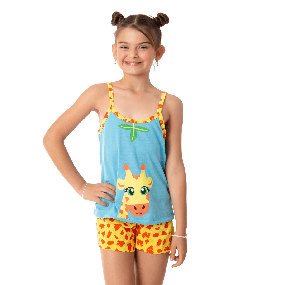 Young Girls Pajamas - 黃色 - 查看 1