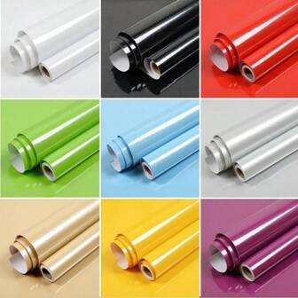 1 Rolle selbstklebende Tapete - Glänzende Abziehbare und Klebbare Wasserfeste Abnehmbare Tapete für Wohnzimmer, Küche, Schlafzimmer, Wohnheim, Möbelrenovierung - Einfach zu installieren, kein Chaos, kein Ärger