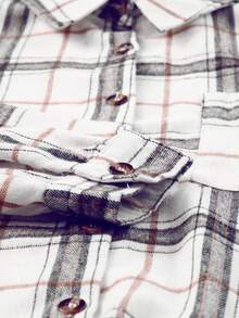 Astylish Women's Oversized Shacket Plaid Print Long Sleeve Button Down Shirt Jacket With Pockets Cozy Fall Spring Tops