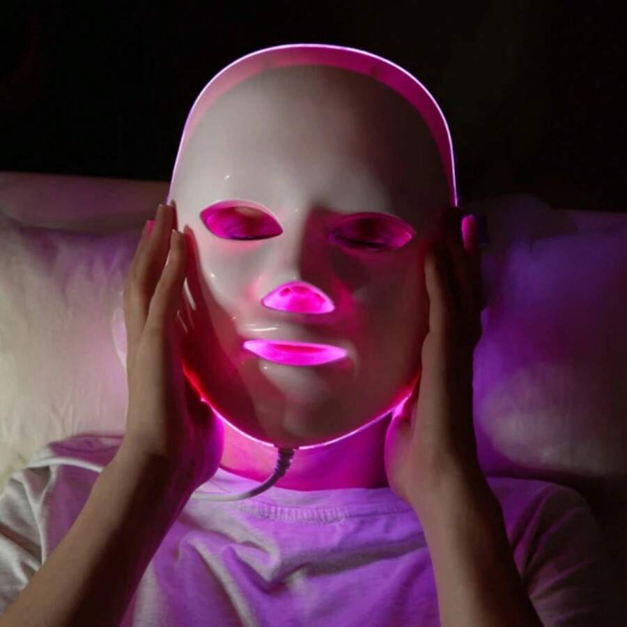 7 Colors LED Facial Mask Red Light Therapy Masks EMS Photon Therapy