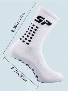 1 Paar Herren Anti-Rutsch Dickkissen Fußball/Basketball Sport Socken mit Grip, für Fitnessstudio
