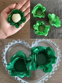 40 Tissue Paper Cupcake Wrappers For Sweets, 3 Layers - Dark Green - View 1