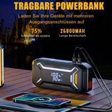 Accumulatore di avviamento di emergenza Acmount da 5000 A, avviatore di emergenza con batteria per auto da 12 V per tutti i motori a benzina e da 10,0 litri, avviatore di emergenza portatile con ampio display LCD, ricarica rapida USB e luce LED