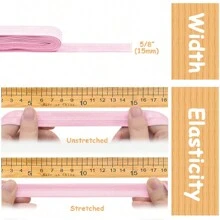 Bristlegrass Elástico plegable brillante FOE de 5/8", 3/4", 1", 15mm, 20mm, 25mm, cinta de satén de spandex sólido, cinta de tela para diademas, ligas para el cabello, pulseras, ropa interior, lencería, vestidos, adorno de costura