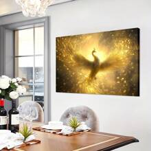 1pc Framed Canvas Painting - Vibrant Visual Art Wall Art Prints With Frame - For Halloween Thanksgiving Gift, Living Room & Bedroom Decor, Unique Festival Gift For Her/Him