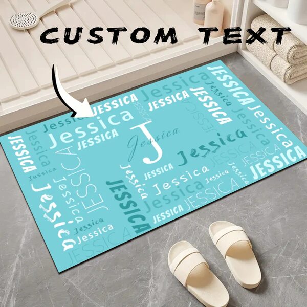 1pc Silicone Diatom Mud Non-Slip Bathroom Mat, Super Absorbent Quick Dry Soft Shower Mat, Machine Washable, Suitable For Bathroom, Bedroom, Kitchen, Laundry Room, Toilet, Bathtub, Entryway, Anti-Slip Wear-Resistant, Bathroom Accessories