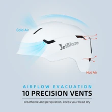 JetBlaze Casco para esquiar, casco para snowboard, casco para deportes de nieve, carcasa de PC, núcleo absorbente de impactos de EPS, ventilación individual, ajustable en talla, disponible en dos tamaños de forro, orejeras desmontables