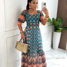 Long Printed Tulle Dress Evangelical Fashion - 查看 4