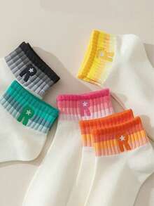5双字母R渐变色短袜 - 彩色 - 查看 2