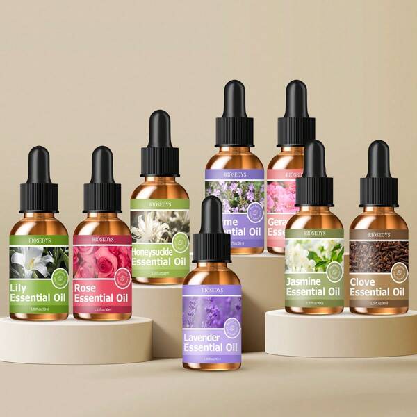 30ml/1.01fl.Oz Plant-Based Facial Oil, Moisturizing, Nourishing, Skin Care Oil, Body Massage Oil, Fragrant Essential Oils (Lavender, Mint, Eucalyptus)