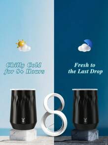 14oz Stainless Steel Wine Tumbler With Lid, Stemless Double Insulated Wine Glass, With Leak-Proof Lid - Keeps Drinks Hot & Cold, Suitable For Different Scenes, Parties, Outdoor, Gifts