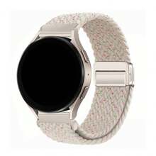 1pc 20mm Magnetic Woven Watch Band, Compatible With Samsung Galaxy Watch 7/6/5 Pro/4/6 Classic/Active 2 47mm/46mm/45mm/44mm/43mm/42mm/40mm; Suitable For Quick Release Replacement Strap For HW Watch GT3/2 42mm/GT 3 Pro/GT Cyber Watch; Magnetic Clasp Nylon Elastic Wristband For Garmin Vivoactive 5/3/Vivomove3/Forerunner 245/645/Venu/Venu 2 Plus/Venu Sq/Active 5/Amazfit Bip 3/Bip 3 Pro/GTS 3 2/Pop/Pop Pro/BIP/BIP Lite Smartwatches - 20mm - View 26