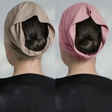 2pcs/10pcs/Set Women's Solid Color Muslim Hijab Underscarf Elastic Jersey Hijab Tube Inner Caps - Multicolor - View 12