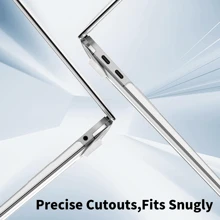 Transparent Case Compatible With MacBook , Sturdy Protective Plastic Hard Shell Case Cover For Air Pro Case - Clear