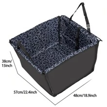 Cubierta impermeable para asiento de coche de perro, cojín acolchado para mascotas de doble capa y grosor, plegable y almacenable para jaula de coche