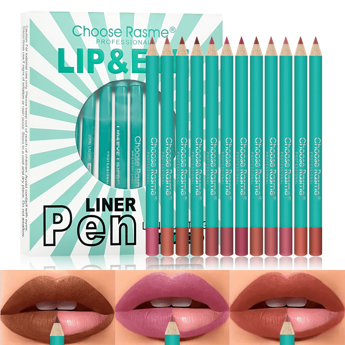 12 Màu Chì Kẻ Môi Nude Son Môi Lì Bút Kẻ Môi Không Thấm Nước Dưỡng Ẩm Kẻ Môi Lì Bút Chì Dụng Cụ Làm Đẹp Quà Tặng Giáng Sinh - Nhiều màu - Xem 1