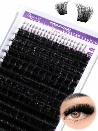 208Pcs D Curl Fluffy Lash Clusters With Bottom Lashes 10-18mm Thick Cluster Eyelash Extensions Wispy Individual Lashes With Lower Eyelash Clusters Lashes Clusters DIY At Homelash Clusters,Eyelash Clusters,Individual Eyelashes,Lashes,Fake Lashes