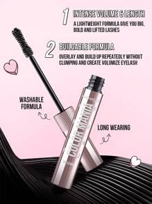 Misslyn Color Mania Mascara, Smudge Proof, Dramatic Volume, Long-Wearing, Volumizing Effect, Define Eyelash, Highly Pigmented, No Clumping, Y2K Makeup Party Beach Travel Holiday Camping Outdoors Present Rose Fashion Girl New Year Cosmetic Cosplay Best Trip Festivals Color Fancy Campus School Charm Vibe Cny Chinese New Year, Valentine's Day Gifts,Vegan,Cruelty Free - #1 Màu đen - Xem 3