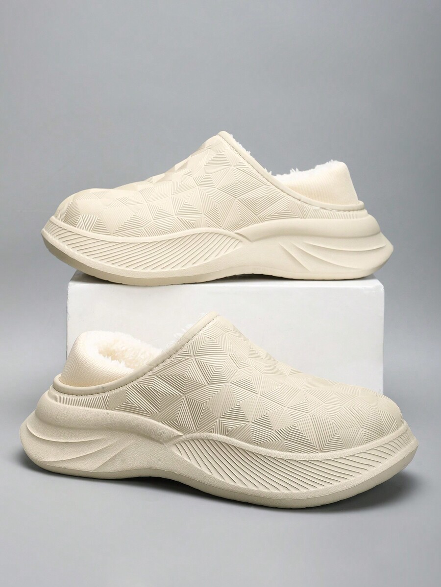 2024 New Winter Men's Warm House Slippers, Soft Lining Increase Height