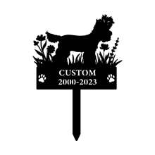 1 Piece Customizable Dog Name Memorial Plaque Stake, Metal Cemetery Signs Black, Condolence Signs, Sturdy And Durable Pet Grave Markers, Yard Decor, Garden Decor, Cemetery Decor, Pet Signs - A Loving Tribute To Your Beloved Dog!