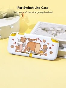 1 个草莓兔子图案保护壳兼容 Switch OLED/Switch NS/Lite、Switch 扩展电池控制台配件盖带操纵杆盖，与 Switch 玩家兼容的最佳礼物 - 彩色 - 查看 4