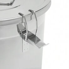 kangten 21L Grain Container Kitchen Flour Cereal Milk Storage Bucket With Lid - Silver - View 5
