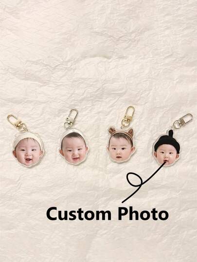 1pc Customized Acrylic Photo Keychain, Personalized Keychain With Your Own Picture, Unique Gift For Boyfriend/Girlfriend, Husband/Wife, Dad/Mom, Photos For Valentine's Day, Birthday, Youth Anniversary, Father's Day, Mother's Day Multi-Functional, Exquisite, Stylish, Unique, For Valentine's Day, For Weddings, For Housewarming,Warm Ambience, Autumn Home Refresh, Home Harmony