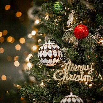 3 pezzi di palline di Natale rosse e bianche da 10 cm, decorazioni per l'albero di Natale, pendenti per l'albero di Natale, decorazioni per l'albero di Natale per casa e feste, regalo per Capodanno