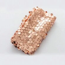 1 件浪漫闪亮亮片矩形桌旗，闪亮桌布，适合生日、婚礼、迎婴派对、单身派对、派对装饰 - 香檳色 - 查看 6