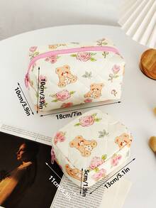 1Piece Quilted Sanitary Napkin Period Bag For Teen Girls, Sanitary Napkin Storage Bag, Cute Quilted Floral Sanitary Pad Bags Pounch, Portable Tampons Zipper Organizer Bag For School Girls Cute Cherry Pattern Mini Makeup Bag Lipstick Storage Bag Mini Makeup Bag For Purse Clutch Makeup Organizer Pouch For Women Preppy Small Cute Makeup Bag Coin Purse - Multicolor - View 11