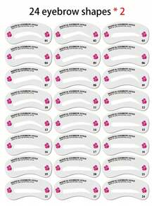 Set de 72 piezas/48 piezas/24 piezas de Plantillas de cejas, Asistente de cejas, Molde de conformador de cejas, Kit de belleza, Kit de modelador de maquillaje, Kit de belleza de cejas, 24 estilos de plantillas de cejas, Herramientas de maquillaje de 3 minutos para mujer, Herramientas de belleza para maquillaje y estilismo de cejas, y Kits de plantillas de cejas para principiantes y profesionales.