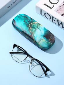 1pc Chic Graffiti Ripple Print Fashion Glasses Case Durable, Waterproof & Portable Protective Eyewear Holder Box For Women Men - Multicolor - View 14