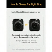 1条男女通用苹果造型时尚金属表带，兼容表带45mm、49mm、38mm、40mm、41mm、42mm、44mm、46mm，兼容 Ultra/SE系列11/10/9/8/7/6/5/4/3/2/1 - 銀色 - 查看 11