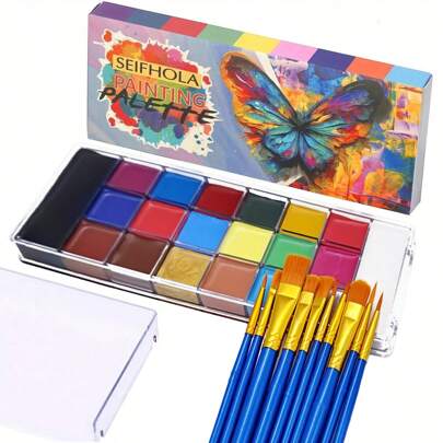 Kit de pintura corporal de 20 colores, para cara y Body, para Halloween, Navidad, fiestas, club, disponible en varios colores, paleta