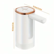 PANCERKA 桶装水电动泵，可折叠电动水瓶泵，USB 充电自动饮水泵，适用于家庭厨房办公室露营，带便携式饮水机，自动饮水机取水纯净水桶 - 彩色 - 查看 10