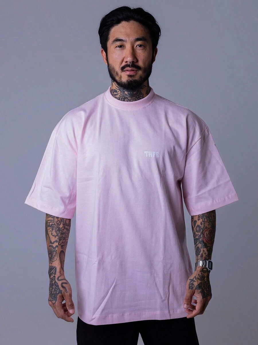 Pink Angel Oversized T-Shirt - 淺粉色 - 查看 1