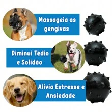 Studded Dog Ball Solid Durable Dog Toy Ball - 淺灰色 - 查看 2