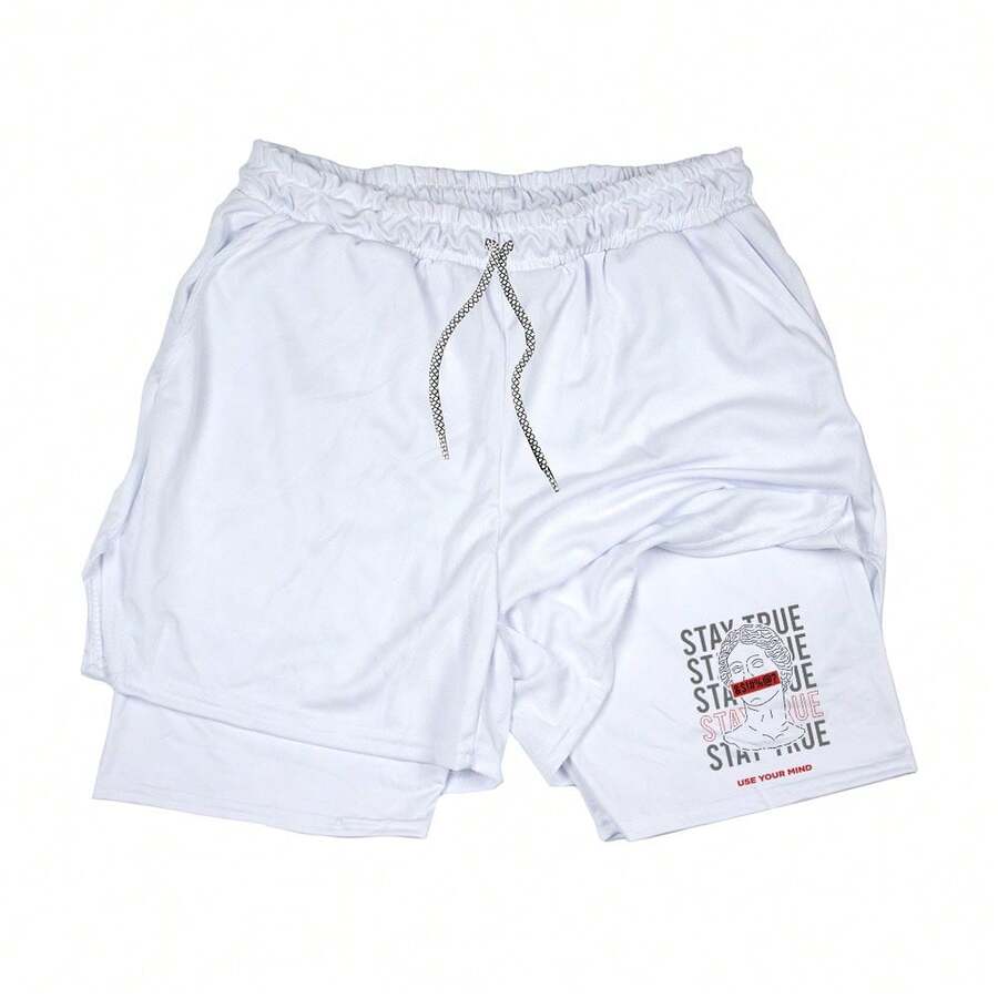 Short Dry Fit Academia Fitness Stay True Statue Street - 白色 - 查看 1