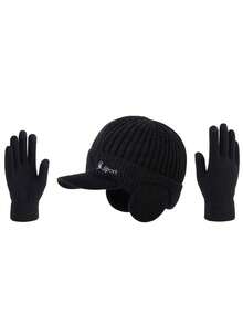 Bộ 2 mũ len và khăn quàng cổ Unisex, mũ len lót nhiệt ấm áp và khăn quàng cổ, thích hợp sử dụng hàng ngày, du lịch ngoài trời, đi bộ đường dài, trượt tuyết, quà tặng, mùa thu/đông - Nhiều màu - Xem 9