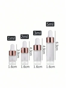 1ml/2ml/3ml/5ml,粉色磨砂滴管瓶-玻璃酊剂瓶,防漏精油瓶,用于储存和旅行,精油分配瓶,塑料尖头滴管原液空瓶, - 粉色 - 查看 8