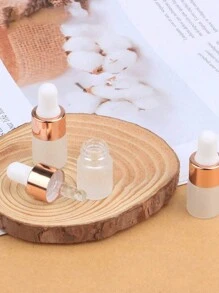 1ml/2ml/3ml/5ml,粉色磨砂滴管瓶-玻璃酊剂瓶,防漏精油瓶,用于储存和旅行,精油分配瓶,塑料尖头滴管原液空瓶, - 粉色 - 查看 1