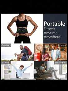 Đai kích thích cơ bắp Máy tập kích thích ABS điện Máy tập bụng EMS Đai săn chắc Tập thể dục tại phòng tập thể dục Cần phun một lượng nước lớn trước khi sử dụng - màu đen - Xem 5