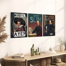 1/3件套“Did Ye Aye”趣味苏格兰/爱尔兰俚语讽刺粗俗艺术印刷品礼品，复古墙饰，家居装饰，帆布墙贴，卧室客厅走廊装饰，墙面艺术画，家居装饰，海报艺术 - 彩色 - 查看 2