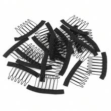 36pcs Wig Accessories Stainless Steel Wig Combs Black Color Wig Making Combs And Clips For Wig Cap - Black - View 1